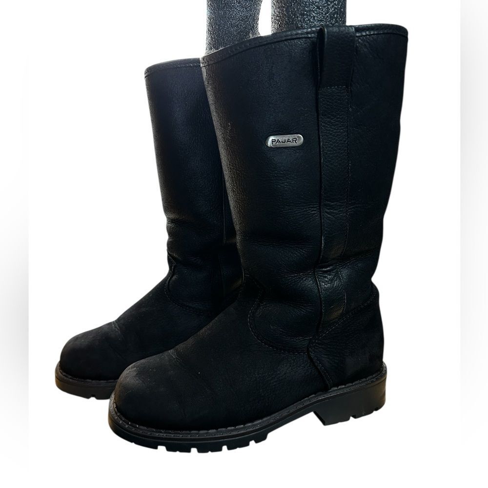 Pajar Montreal Made in Canada Shearling Lined Winter Boots Women’s 7.5 Black